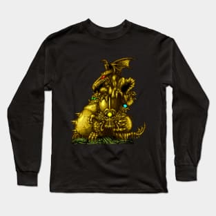 Space Pirates Golden Statue Long Sleeve T-Shirt